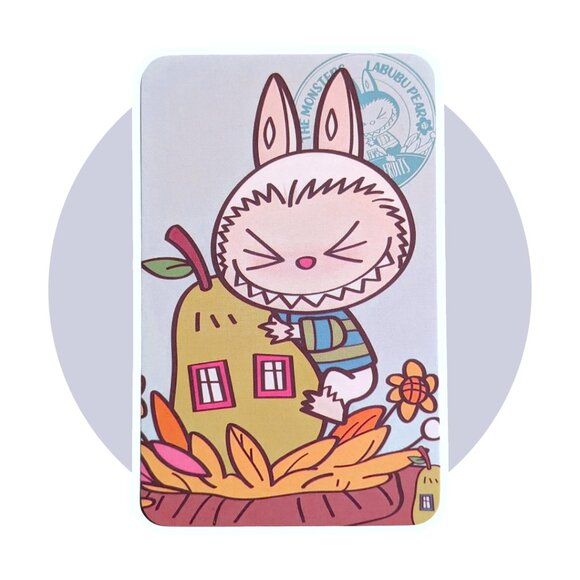 Labubu Anime Art Trading Card (KK105): Elf Monster Troll with Pear - Picture 1 of 2